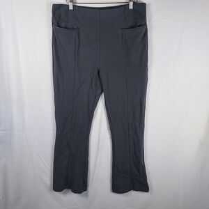 Betabrand Dress Yoga Pants L Gray Straight Leg Womens Office Work Travel